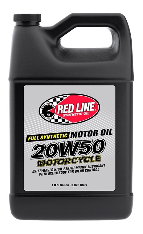 Red Line Synthetic Oil. 20W50 Motorcycle Oil
